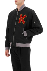 BOMBER JACKET WITH LOGO PATCH
